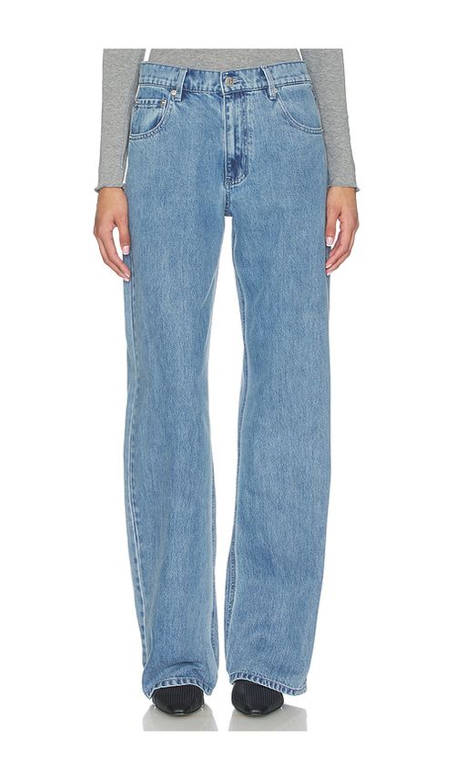 Mother of All Hedi Low Waist Wide Leg in Light Denim. L also in M, S