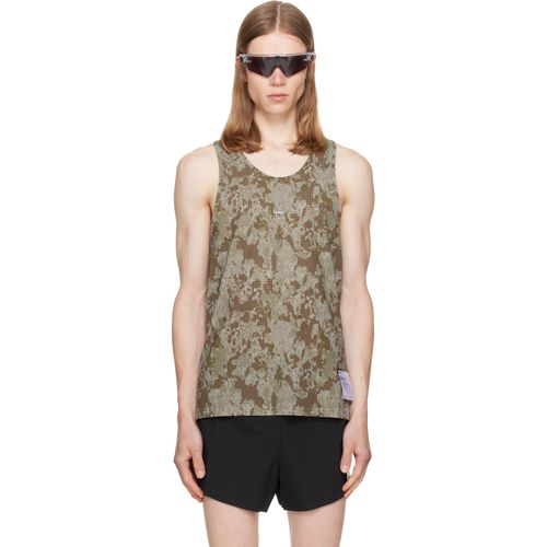 Khaki Space‑O Singlet Tank Top