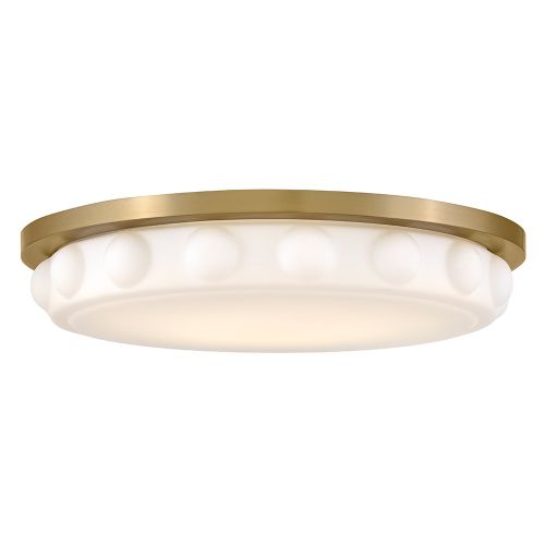 Lacquered Brass LED Flush Mount from the Zoey Collection