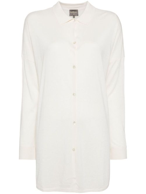 Classic collar cardigan - White