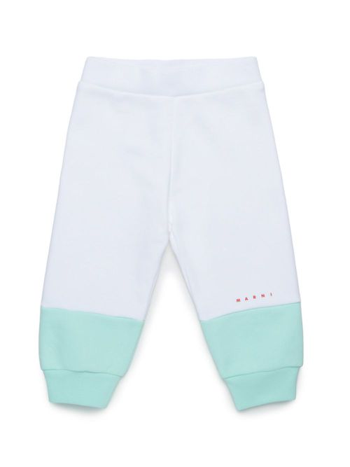Colour-block track pants - White
