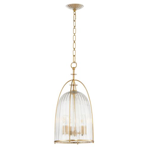 Aged Brass Three Light Pendant from the Alice Collection