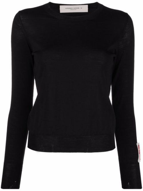 Distressed wool jumper
