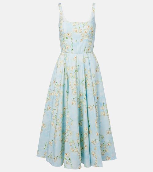 Mona floral cotton midi dress