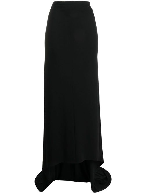 Asymmetric maxi skirt - Black