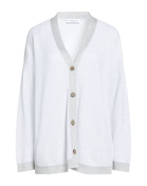 Woman Cardigan White Size 6 Cotton, Viscose, Polyester