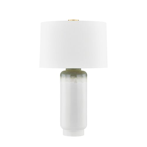 Aged Brass Ceramic Meadow Ombre Table Lamp from the Stafford Collection