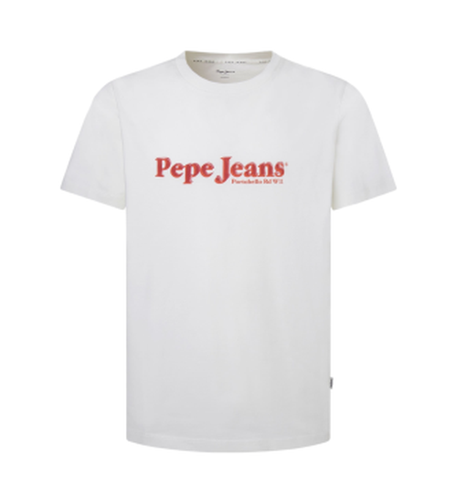 Pepe Jeans for man. PM509649 Somers T-shirt white (S), Casual, Short sleeve, Organic Cotton, Sustainable