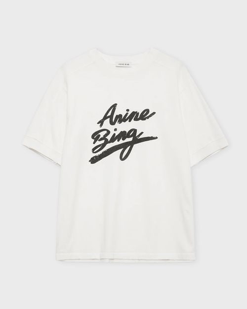 Anine Bing T-shirt Jaylin Signature Ivory