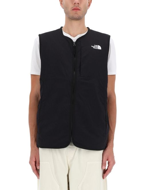 Black Logo Sleeveless Jacket