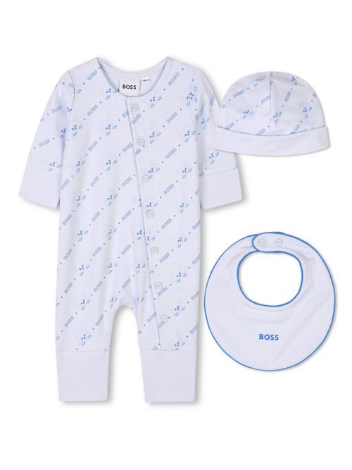 Logo-print pajama set - White
