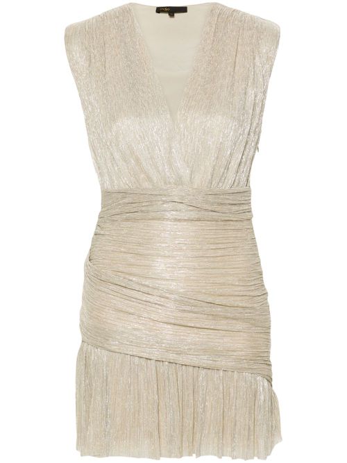 Maje | ruched lurex minidress - Gold | Realry