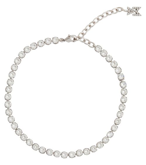 Amina Muaddi Tennis crystal-embellished anklet