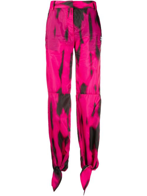 High-waisted straight-leg trousers - Pink