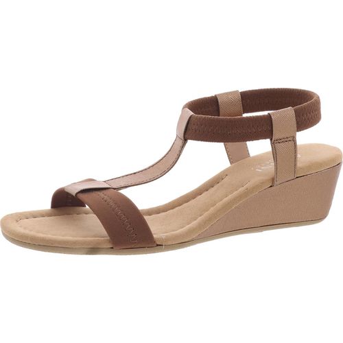 Voyage Womens Mixed Media Wedge Sandals