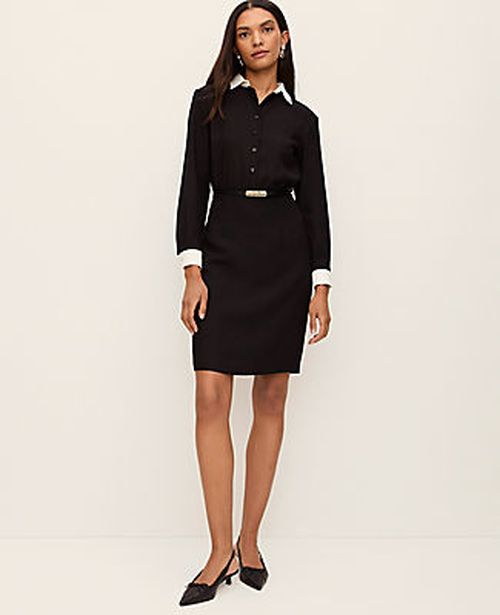 Ann Taylor Petite Belted Sheath Dress