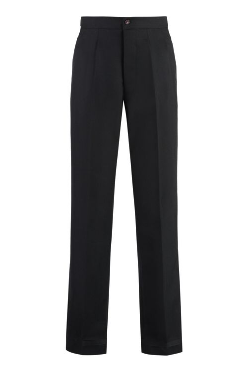 Wool Trousers — Black