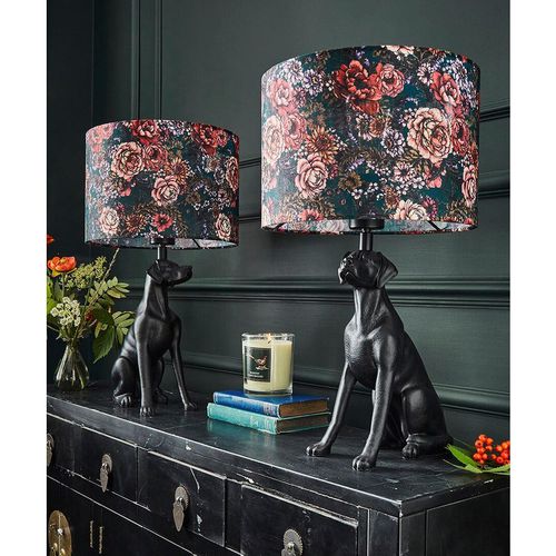 Highland Botanicals Set Dog Table Lamps - Black - by Joe Brown