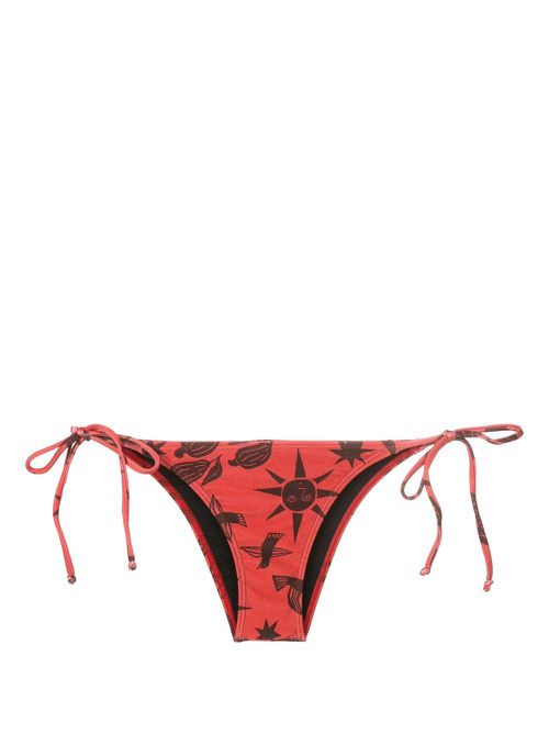 Thai printed bikini bottoms - Brown