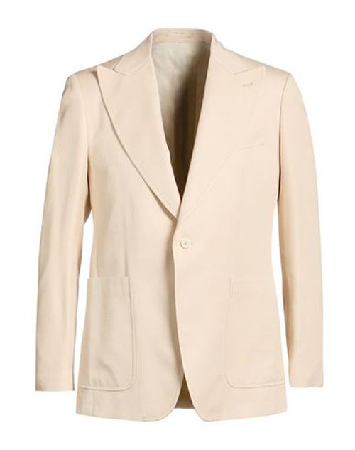 Man Blazer Beige Size 38 Viscose, Silk