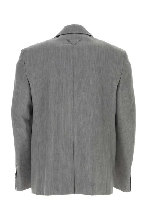 Melange Grey Wool Blend Blazer