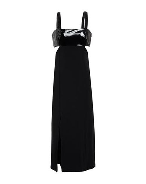 Woman Midi dress Black Size 2 Acetate, Polyamide, Elastane, Polyurethane coated