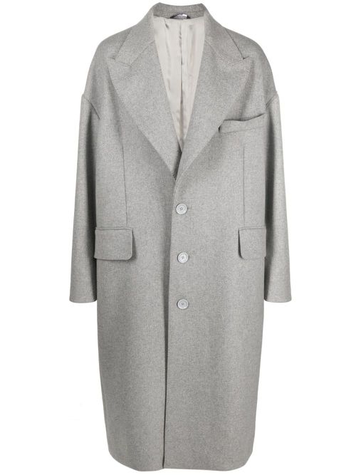 Peak-lapels single-breasted coat - Grey