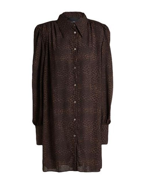 Woman Mini dress Chocolate brown Size L Polyester