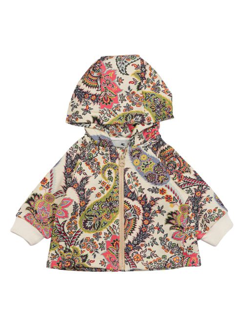 Floral-print hoodie - Neutrals