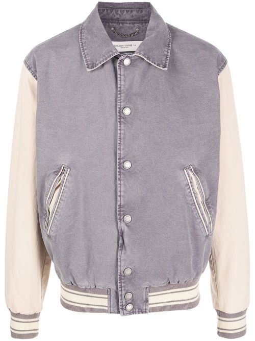 Logo-print bomber jacket - Grey