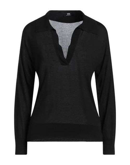 Alpha Studio Woman Sweater Black Size 6 Modal, Cashmere
