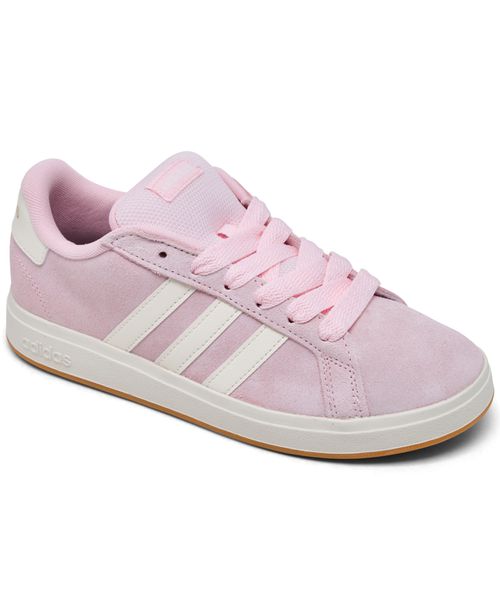Big Girls Grand Court 00s Casual Sneakers from Finish Line - Pink, White