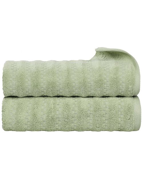 Set of 2 Zuma Zero Twist Cotton Medium Weight Soft Absorbent Bath  Towels