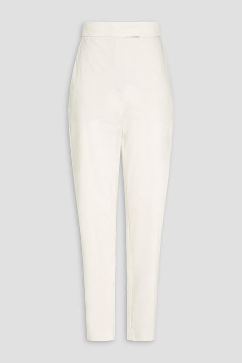 Cotton-blend twill tapered pants - White - IT 40