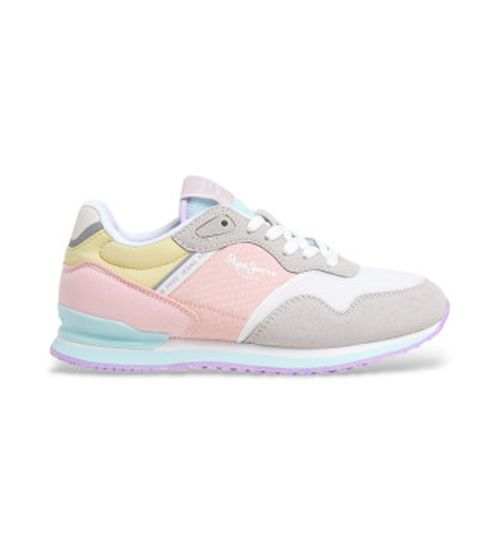 Pepe Jeans for woman/girl. PGS40017 London Print multicoloured trainers (38), Flat, Laces, Casual, Multicolor, children's fashion