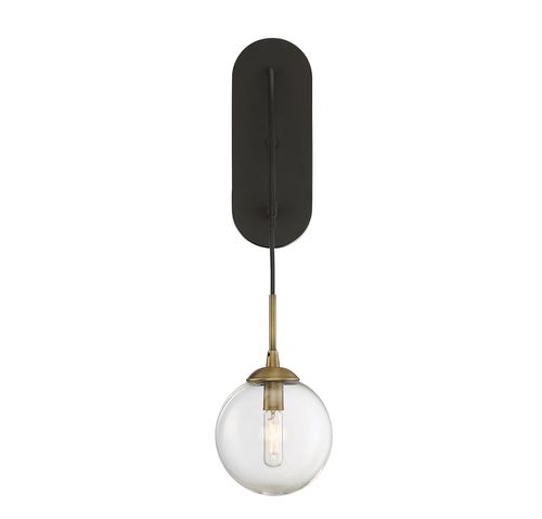 Savoy House Fulton Wall Sconce in English Bronze & Warm Bras