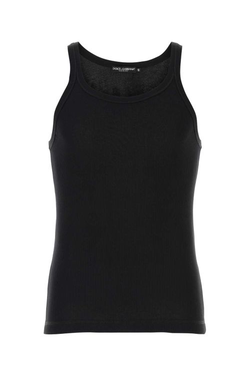 Cotton Tank Top — Black