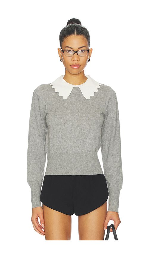 ROAME. Gracie Knit Top in Grey. M. Also in L, S