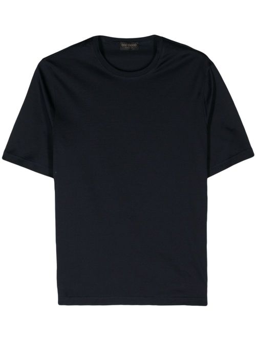Crew-neck cotton T-shirt - Blue