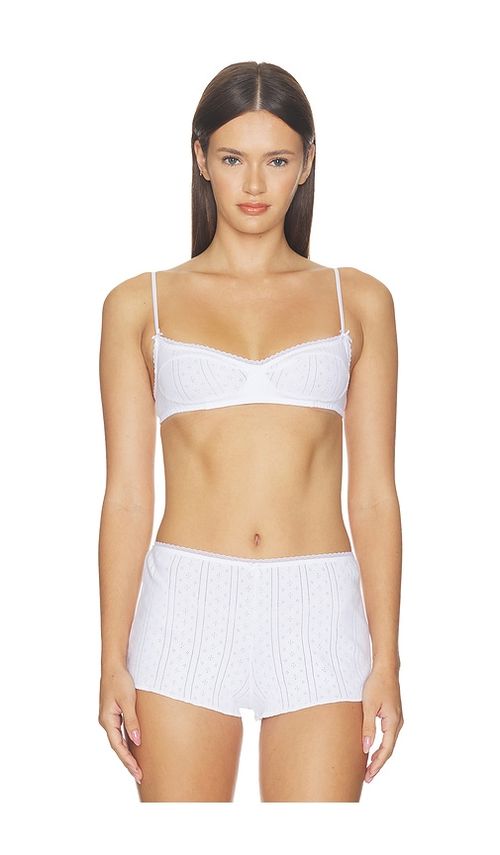 Cou Cou Intimates The Balconette Bra in White. - S also in XS, M