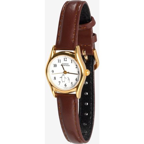 WCHAPINB6 - Casio Women's Penguin Leather Watch - Brown / O