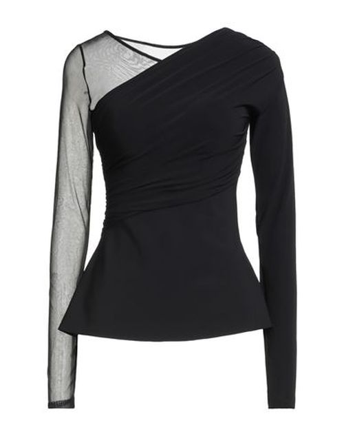 Woman Top Black Size 10 Polyamide, Elastane