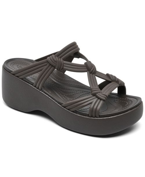 Women's Brooklyn Knot Sky Platform Sandals from Finish Line - Espresso