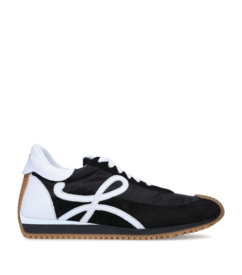 Suede-Panel Flow Runner Sneakers