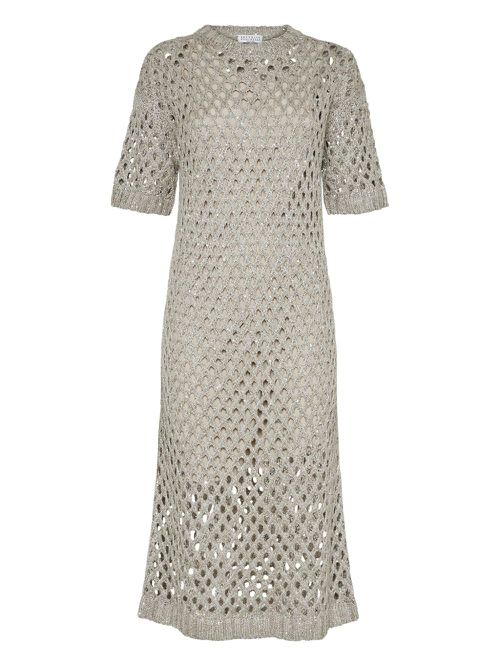Dazzling midi dress - Neutrals