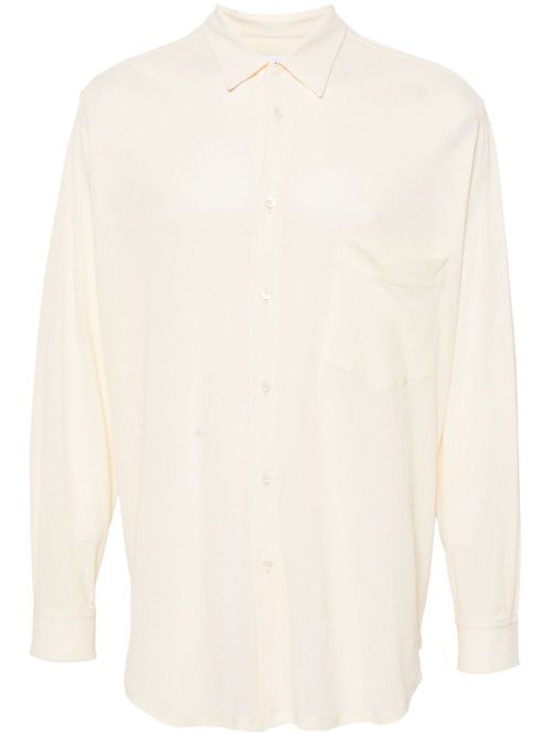 Intimo log-sleeve ribbed shirt - Neutrals