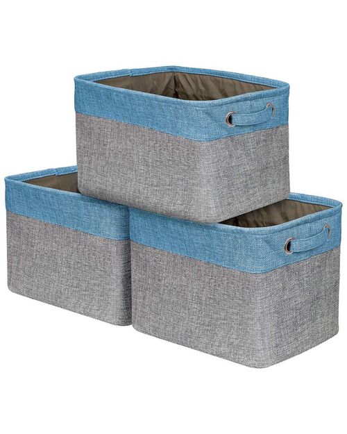 Set of 3 Twill Storage Basket Set