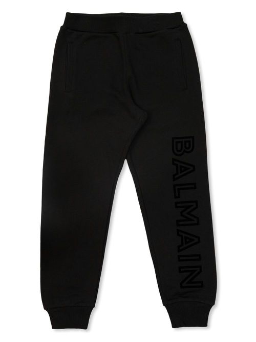 Logo-print cotton track pants - Black