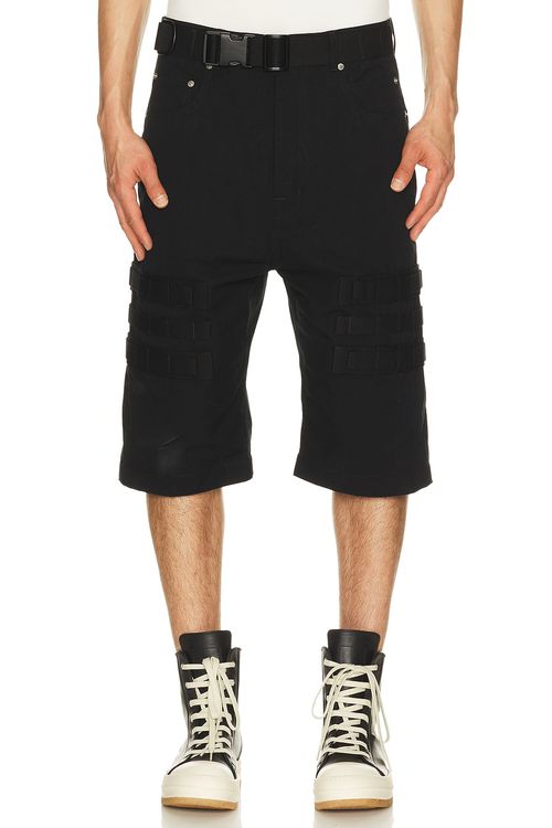 Rick Owens Cargo Geth Shorts in Black
