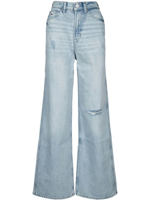 Distressed wide-leg jeans - Blue
